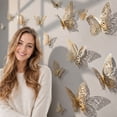 thumbnail image 6 of 3D Butterfly Wall Decals Double Layer Hollow Out Decorative Stickers for Living Room Bedroom Event Party Decor 72 Pieces 4x2x2 Inch, 6 of 8