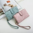 thumbnail image 4 of Cartera esmerilada para mujer, estilo coreano, billetera corta de gran capacidad, billetera linda para estudiantes con múltiples tarjetas para mujer, 4 of 5