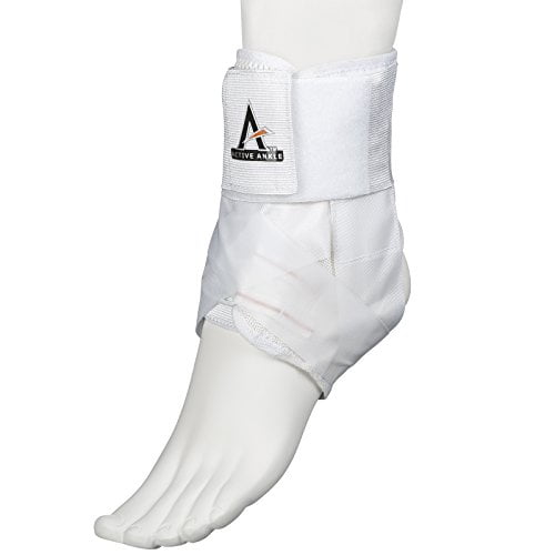 Active Ankle AS1 Pro Lace-Up Ankle Brace, White, Extra Large
