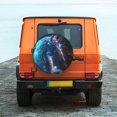 thumbnail image 6 of Pofeuu Crystal Pattern White Horse Print Spare Tire Wheel Cover for Car Truck SUV Camper Universal Fit Spare Tire Cover RV Spare Tire Covers-17 inch, 6 of 6