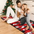 thumbnail image 5 of Buffalo Plaid Christmas Kitchen Rugs and Mats Set of 2, Christmas Snowman Winter New Year Holiday Party Low-Profile Floor Mat Merry Christmas Decorations for Kitchen Home- 17"x47"+17"x30", 5 of 8