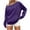 *Purple, variant on ClodeEU Womens Off Shoulder Sweatshirt ,Long Sleeve Pullover with Pockets Red,Womens Plus M
