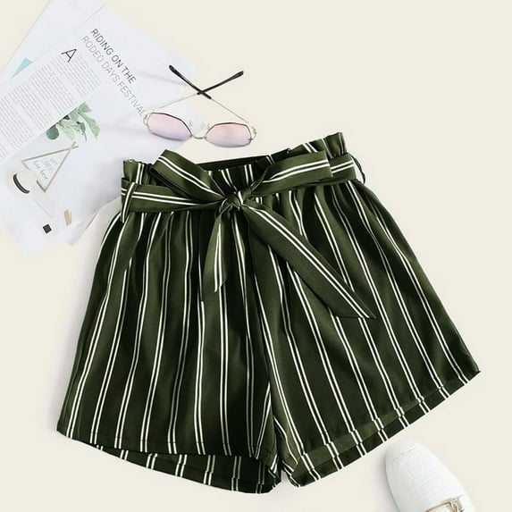 Gaecuw Shorts for Women Trendy Wide Legged Pants Regular Fit Lounge Trousers Sweatpants Yoga Pants Loose Baggy Workout Shorts Mid Waisted Summer Running Shorts with Bow Knot Floral Print Shorts