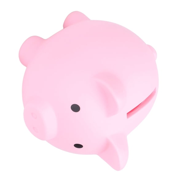 Cute Vinyl Pig Piggy Bank Animal Coin Cash Bank Savings Container Gift for Kids Toddlers Girls Boys Pink 3.9 x 3.1 Inches