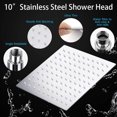 thumbnail image 4 of 10 inch Shower Head Combo, Stainless Steel High Pressure Rain Shower Head with 5 Settings, Handheld Shower Head with Hose & Holder Siliver, 4 of 7