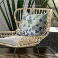 thumbnail image 3 of Glory of Flowers Peacock Indoor/Outdoor Pillow with Removable Cover in Light Green Brown16x16, 3 of 5
