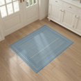 thumbnail image 3 of ODIKA 3'x5' Washable Area Rug Dusty Blue Cream Layering Gingham Stripe Felpudo Striped Boho Checkered Plaid with Bold for Hallway, Laundry Room, Non-Slip, Flatweave, Easy Care, 3 of 7