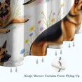 thumbnail image 6 of German Shepherd Dogs with Flowers Shower Curtain 84"x72" ,Bathroom Decorative Shower Curtains Set with 12 Hooks,Modern Waterproof Washable Shower Curtain, 6 of 6
