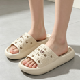 thumbnail image 4 of Willtoo Shower Shoes Open Toe Non Slip Slides Comfortable Hollow Drain Slip on Sandals Lightweight Soft Sole Home Slippers, 4 of 4