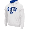 thumbnail image 2 of Men's Colosseum White BYU Cougars Arch & Logo 3.0 Pullover Hoodie, 2 of 3