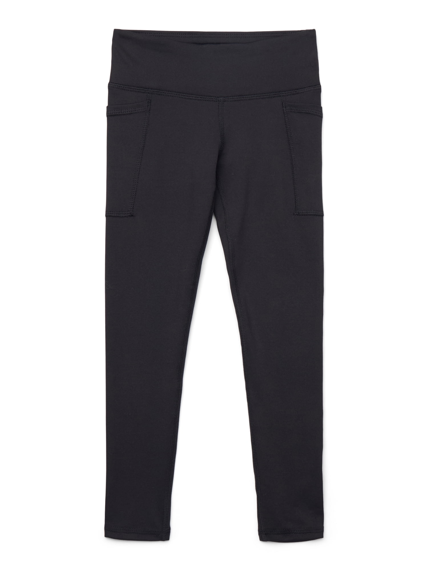 Athletic Works Girls Active Core Leggings with UPF 30, 2-Pack, Sizes 4-18 & Plus