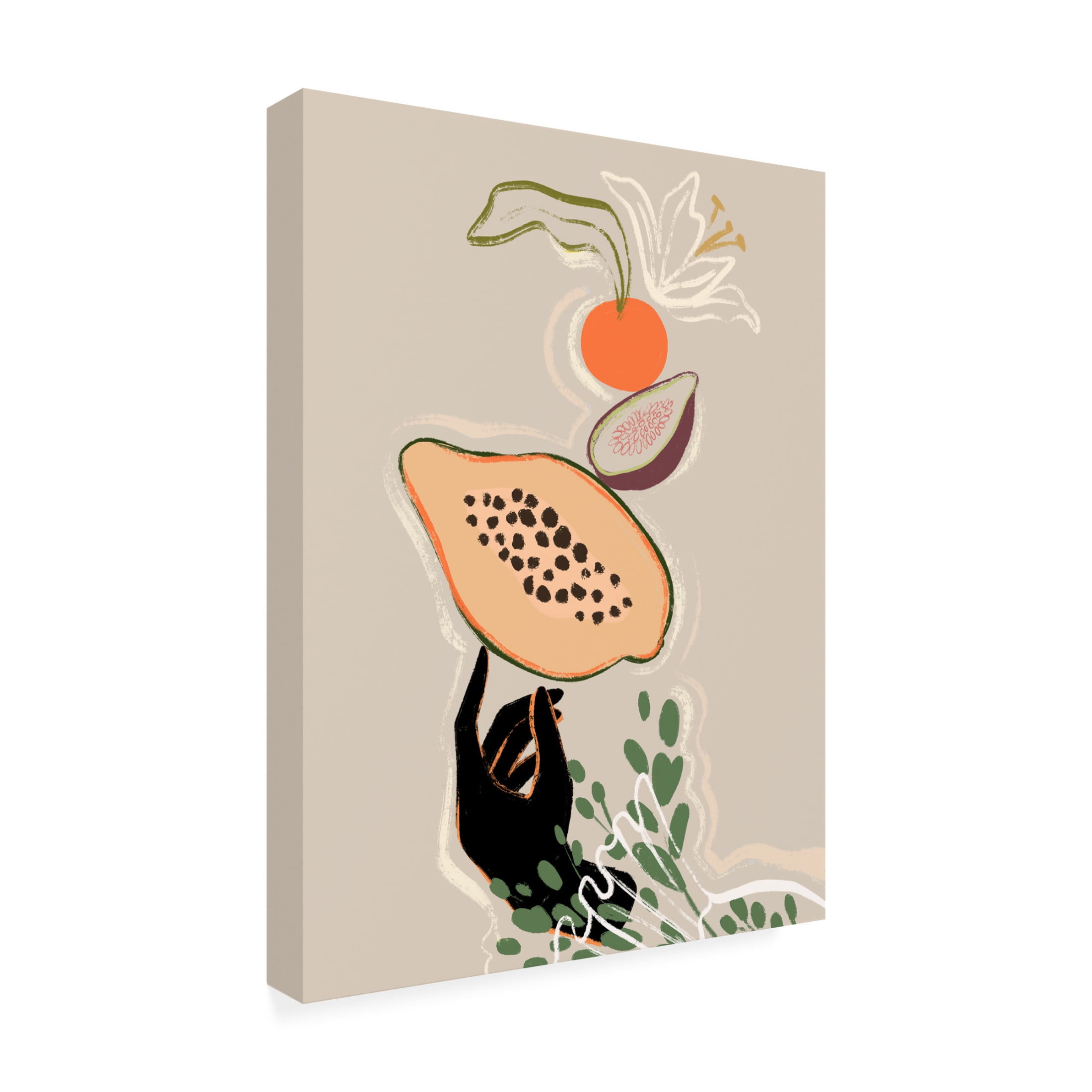 Trademark Fine Art Arty Guava  Balancing Fruits Canvas Wall Art