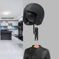 thumbnail image 3 of NUAHRHY Motorcycle Helmet Holder Wall Mount Helmet Rack with Double Hook 180 Degree Rotation Metal Helmet Hanger Space Saving Motorcycle Helmet Storage Racks for Coats Helmet Hats, 3 of 8