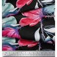 thumbnail image 2 of Soimoi Poly Georgette Fabric Flower Watercolor Printed Craft Fabric by The Yard 52 Inch Wide, 2 of 3