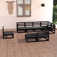 thumbnail image 1 of vidaXL 8 Piece Garden Lounge Set Black Solid Pinewood, 1 of 5