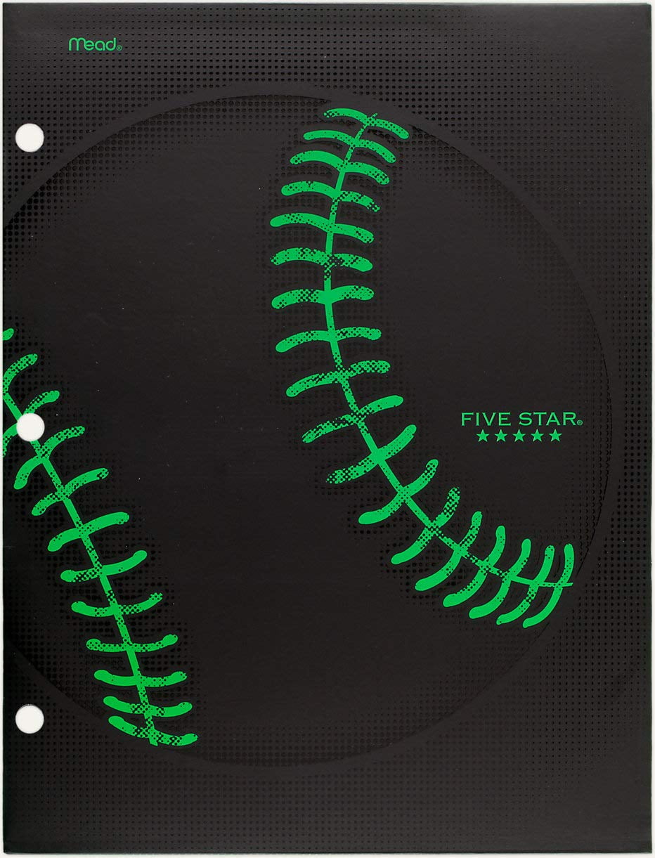 Five Star 4Pocket Folder Baseball
