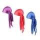 thumbnail image 5 of 3 piezas de turbante de seda para hombre, estilo durag, para la pérdida de cabello, gorro pirata - Azul + Rojo + Morado, 58 cm, 5 of 7