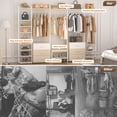 thumbnail image 6 of Aheaplus Durable Heavy Duty Garment Rack with 6 Drawers, Large Wall-Mounted Closet Organizer for Wardrobe, Bedroom, and Walk-in Closet, Natural+White, 6 of 8