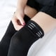 thumbnail image 3 of Calcetines altos hasta el muslo Calcetines de algodón a rayas por encima de la rodilla Calcetines largos hasta la rodilla para mujer, 3 of 5