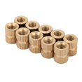 thumbnail image 3 of XYCCA 10 Pcs Écrous Ronds en Laiton M5 Moulés dans Insert Intégré (M5*12*8.3)-0820, 3 of 5