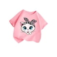 thumbnail image 2 of Tiijoy Girls Cute Graphic Tee Cute Cartoon Cat Print Short Sleeve O-Neck Tshirt, Sizes 3-12, 2 of 4
