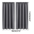 thumbnail image 3 of Begzeat Blackout Curtains for Bedroom，Thermal Insulated 100% Blackout Curtains for Bedroom with Black Liner, Double Layer Full Room Darkening Noise Reducing Grommet Curtain (Gray), 3 of 9