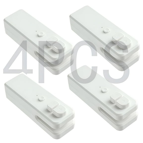 ZEPARO Mini Bag Sealer,2 in 1 Heat Sealer with Cutter USB Rechargeable Mini Sealing Machine Heat Seal Tool,Portable Vacuum Food Sealer Bag Sealing Machine for Plastic Bags Snack Bags (4PCS)