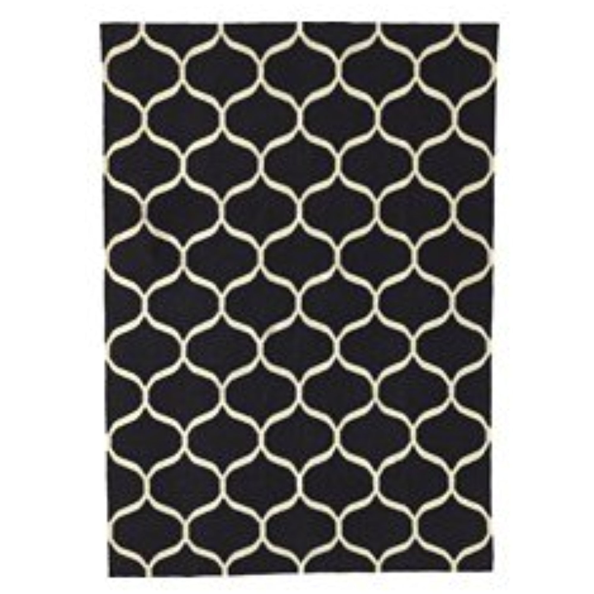 Ikea Rug, flatwoven, handmade net pattern, white net pattern blue 628.