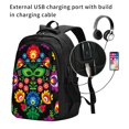 thumbnail image 2 of Balery Traditional Floral Polish Mochila con carga USB para hombre y mujer - Mochila impermeable y antirrobo para laptop con puerto USB para viajes, trabajo, 2 of 7
