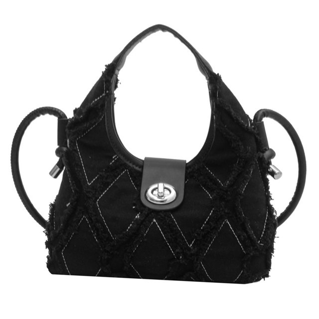 Bolso de hombro para mujer, hebilla de bloqueo de Metal, correa de hombro reforzada, bolso de hombro informal elegante de gran capacidad