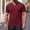#261-Wine, variant on Men's Stud Detail V Neck Short Sleeve T Shirt Loose Fit Casual Daily Wear Cotton Blend Top Navy XL Gifts for Father