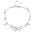 thumbnail image 1 of Ankle Bracelet Double Layers Bead Ankle Chain Foot Chain for Women Ladies, 1 of 5