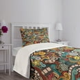 thumbnail image 3 of Ambesonne Hipster Quilted Bedspread Set 2 Pcs, Cinema Items Popcorn, Twin Size, Multicolor, 3 of 5