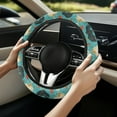 thumbnail image 5 of Yuyamidu Chicken Steering Wheel Cover Fit Cars Sedans 14.5-15 Inch Steering Wheel Decorative Accessories Winter Auto Steering Wheel Protector Cover, Blue, 5 of 7