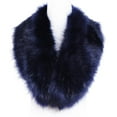 thumbnail image 4 of Collier en Fausse Fourrure pour Femmes, Foulard d'Hiver pour Dames, Cache-Cou (Marine), 4 of 4