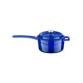 thumbnail image 1 of Lava Cast Iron Edition Series 1.43 Qt. Casserole Antiadhésive Émaillée avec Couvercle Tendance, Ronde, Bleue, 1 of 1