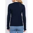 thumbnail image 4 of Women's Soft 4x4 Cable Knit Pullover Sweater with Round Neck, 4 of 5