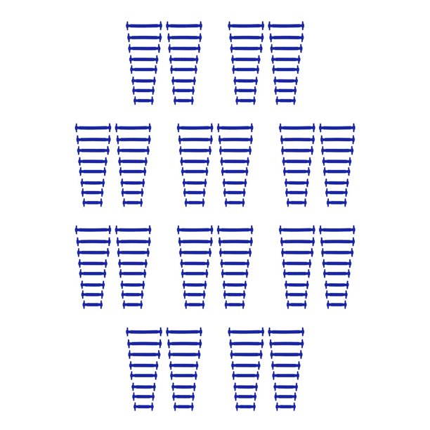 Sonducket 16 Uds. Cordones elásticos para zapatos, herramienta sin atar, accesorios para zapatos, hebillas de silicona fáciles para niños, Azul 10Conjunto