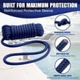 thumbnail image 6 of Dock Lines for Boats 1/2 Inch x 15ft – Double-Braid Nylon Boat Dock Lines, Pack of 4 – 12" Pre-Spliced Eye Loop, Marine Rope for Pontoon, Sailboat, Powerboat – Boat Rope Docking Set, 6 of 8