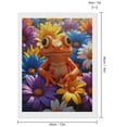 thumbnail image 2 of Diamond Art Kit for Adults, Orange Frog Colorful Blossoms Diamond Painting for Adults Beginners, 5D DIY Diamond Art Painting Kits, Colorful Diamond Painting Craft for Home Decor 12x16, 2 of 7