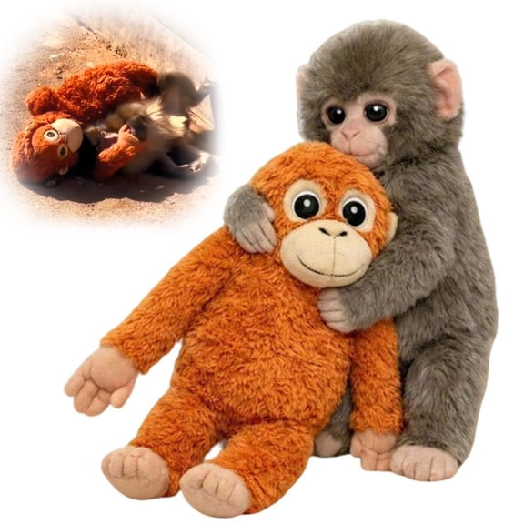 Punch Monkey,Punch The Monkey,Punch Monkey Stuffed Animal,10IN Soft Brown Plush Toy,Cuddly Realistic Monkey Plushies,Punch Stuffed Animal,The Monkey Stuffed Animal Punch For Kids(A)