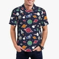 thumbnail image 4 of Xecao Rocket Satellite for Mens' Casual Short Sleeve Button-Down Polo Shirts for a Classic Golf Look, 4 of 9