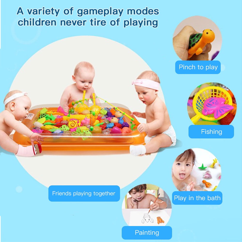 Kids Magnetic Fishing Game Toy Set with Fishing Pole,Toddler Pool Fishing  Game for Kids Bath Toy - Kourani Online