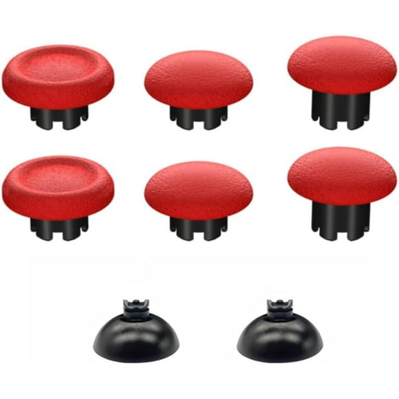 TRAHOO-Replacement Thumbsticks for PS5 Controller, Custom Joysticks Analog Stick Thumb Grips Sticks Interchangeable for PS5/PS4/PS5 Edge Controllers, Red