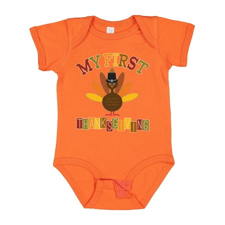 

Inktastic My First Thanksgiving Day Turkey Gift Baby Boy or Baby Girl Bodysuit