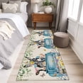 thumbnail image 4 of Runner Rugs 2x6 Ft, Animals Flowers Non Slip Area Rugs for Kitchen Bedroom Entryway, Weeping Spring Floral Elegant Pastoral Rustic Washable Carpet Runner Rug Floor Mats for Bedroom Home Decor, 4 of 8