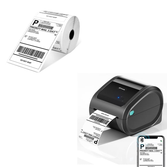 Impresora térmica de etiquetas Omezizy D520BT Bluetooth con 1 rollo