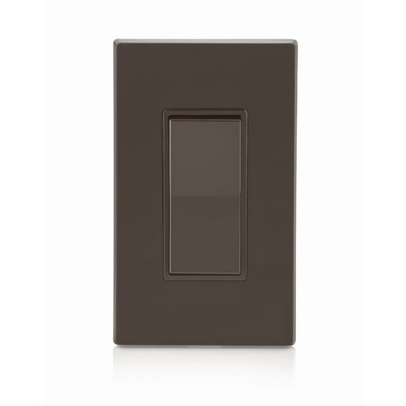 Leviton 3001291 15A Single Pole Rocker Switch, Brown