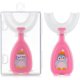 thumbnail image 1 of Children's U-shaped toothbrush (with case), Children's baby toddler U-shaped toothbrush, 360 oral cleaning teeth whitening - Pink, 1 of 4