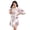 White, variant on LYMAYTER Womens Fashion Nightgowns Daffodils Loungewear Short Robes Satin Cardigan Bathrobe Sleepwear M-2XL